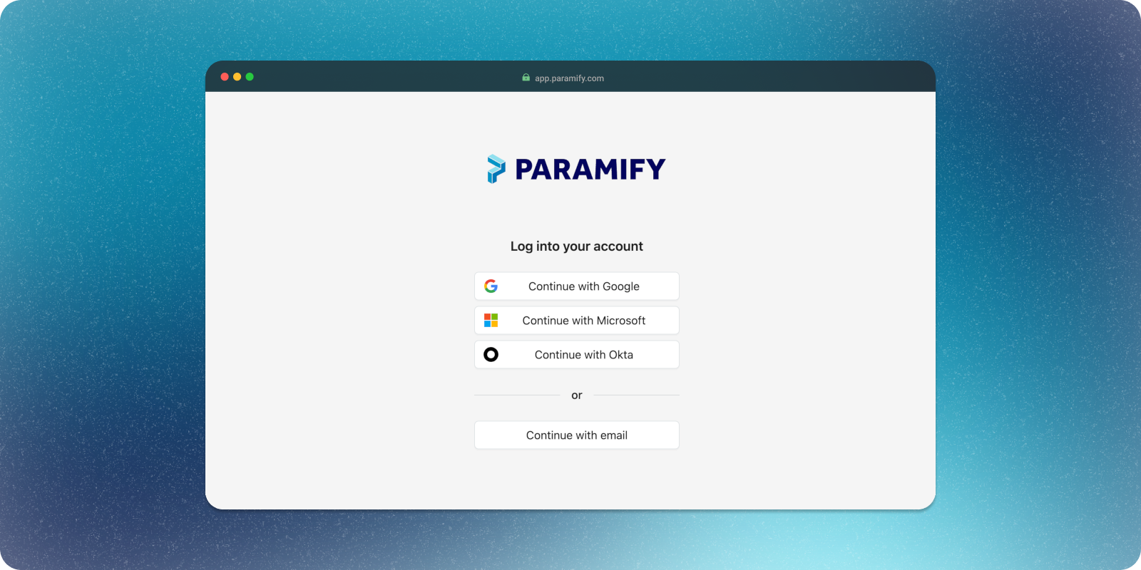 paramify-login-options